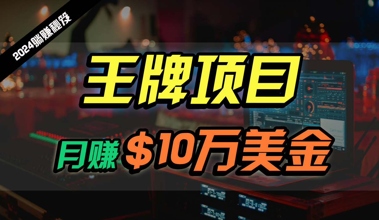 王牌项目月入10W美金，2024最新国外挂机撸U项目，全程无人值守，可批量放大！| 副业网