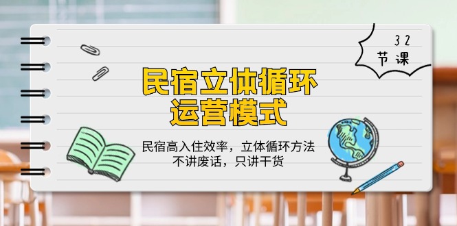 民宿立体循环运营模式：民宿高入住效率，立体循环方法，只讲干货（32节）| 网创圈