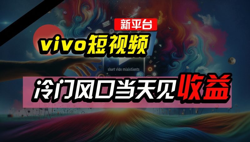 全新平台vivo短视频，新风口AI混剪无脑搬运，冷门风口当天见收益，7天撸了2300+了| 网创圈