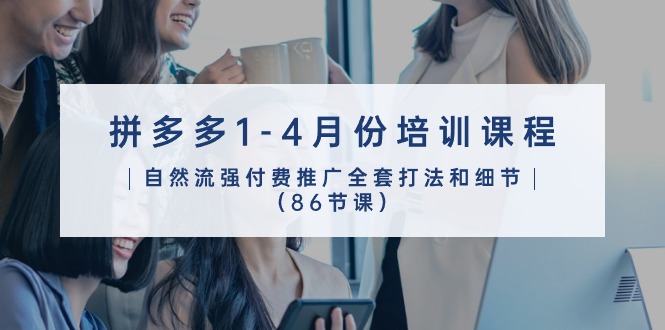 拼多多1-4月份培训课程，自然流强付费推广全套打法和细节（86节课）| 网创圈