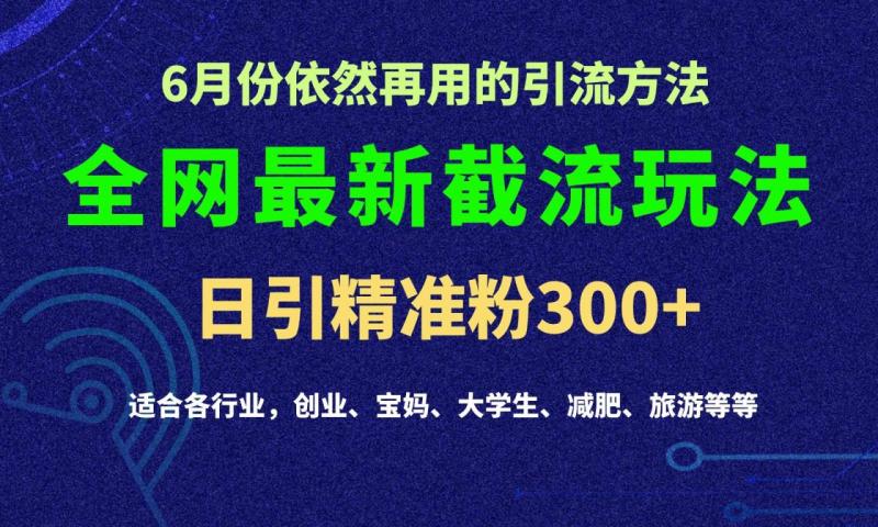 2024全网最新截留玩法，每日引流突破300+| 副业网