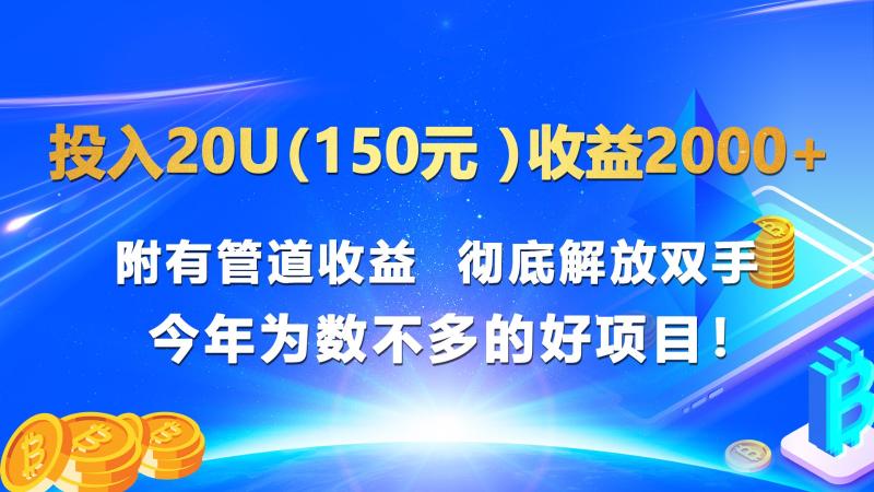 投入20u（150元 ）收益2000+ 附有管道收益  彻底解放双手  今年为数不多的好项目！| 副业网