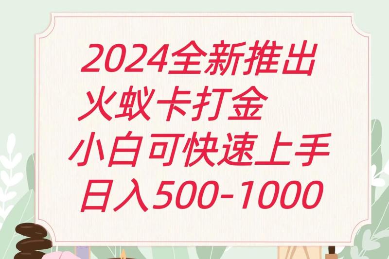 2024火蚁卡打金最新玩法和方案，单机日收益600+| 副业网