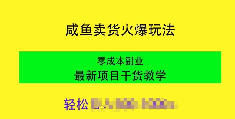 闲鱼卖货火爆玩法，靠售卖电子产品，零成本副业项目最新干货教学| 网创圈