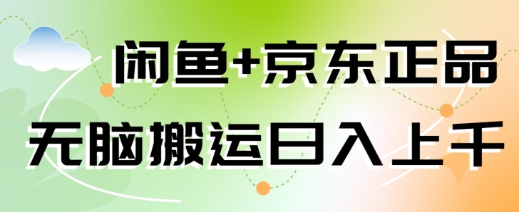 闲鱼+京东正品，无脑搬运赚差价，非常适合新手| 网创圈