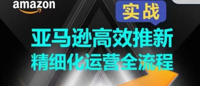 亚马逊高效推新精细化运营全流程，全方位、快速拉升产品排名和销量!| 网创圈