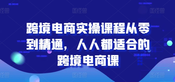 跨境电商实操课程从零到精通，人人都适合的跨境电商课| 网创圈