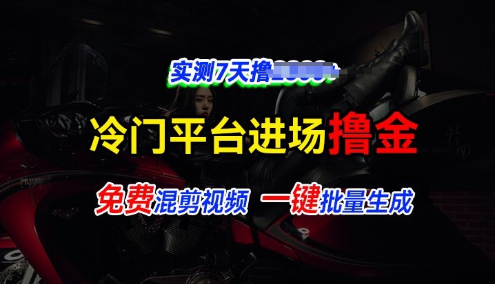全新冷门平台vivo视频，快速免费进场搞米，通过混剪视频一键批量生成，实测7天撸2.3k| 网创圈