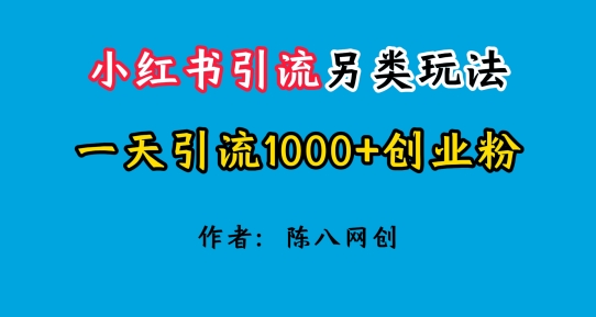 2024小红书引流另类玩法，一天引流1000+创业粉| 网创圈