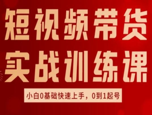 短视频带货实战训练课，好物分享实操，小白0基础快速上手，0到1起号| 网创圈