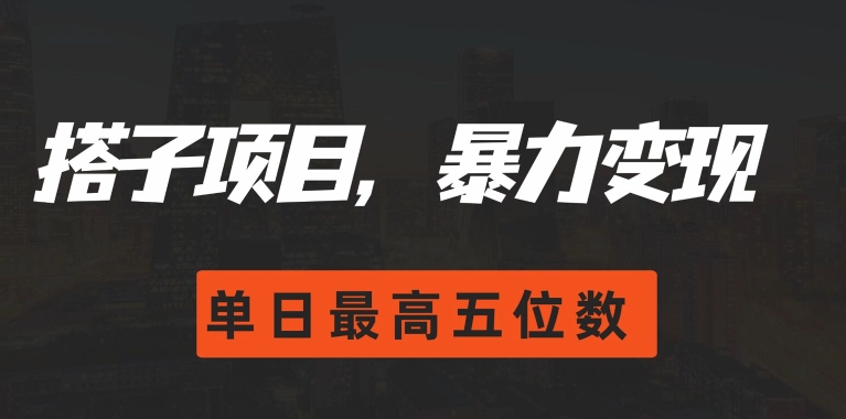 搭子项目，暴力变现，单日最高破五位数| 网创圈