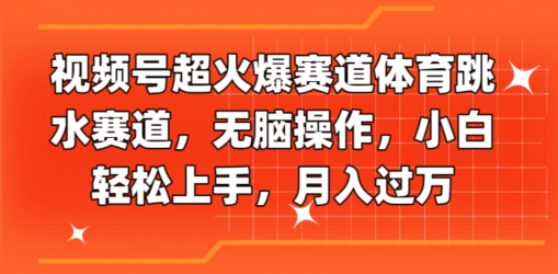 视频号超火爆赛道体育跳水赛道，无脑操作，小白轻松上手，月入过万| 网创圈