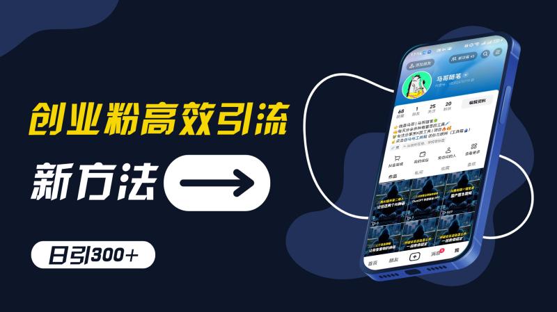 创业粉高效引流，抖音工具号玩法，日引300+，不要成为学习高手，要成为实战高手【揭秘】| 网创圈