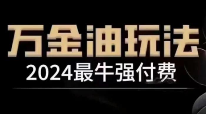 2024最牛强付费，万金油强付费玩法，干货满满，全程实操起飞| 网创圈