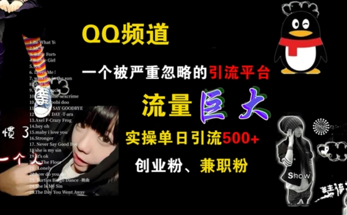 QQ频道，一个被严重忽略的引流平台，流量巨大 实操单日引流500+创业粉兼职粉【揭秘】| 网创圈