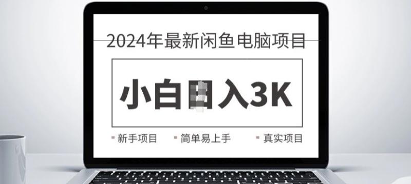 2024最新闲鱼电脑项目，动手就能吃肉的好项目| 网创圈
