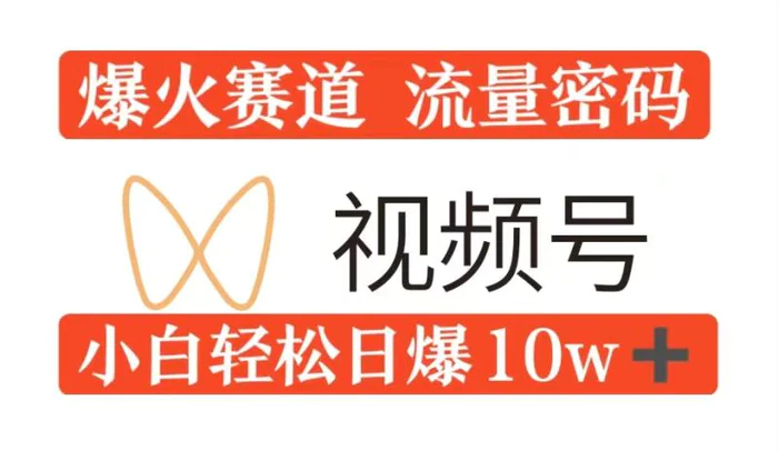 0粉在视频号爆火赛道流量密码，模式全方位，小白轻松日爆10w+流量| 网创圈