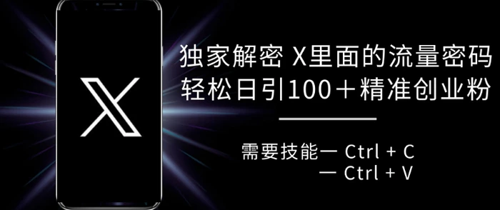 独家解密 X 里面的流量密码，复制粘贴轻松日引100+| 网创圈