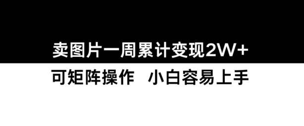 小红书【卖图片】一周累计变现2W+小白易上手| 网创圈