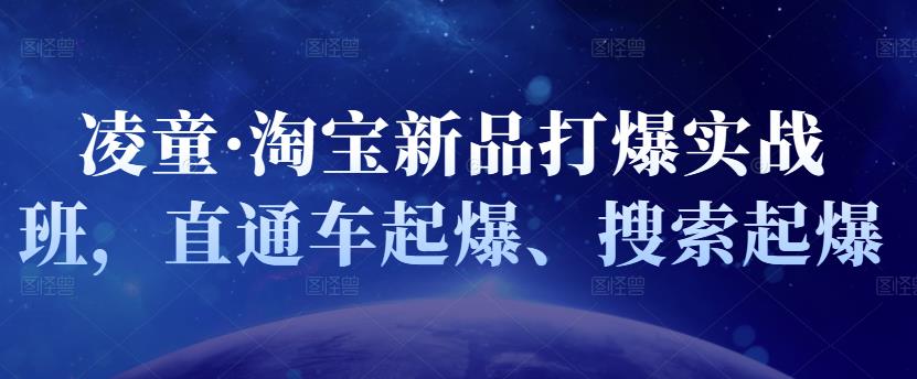 凌童·淘宝新品打爆实战班，直通车起爆、搜索起爆| 网创圈