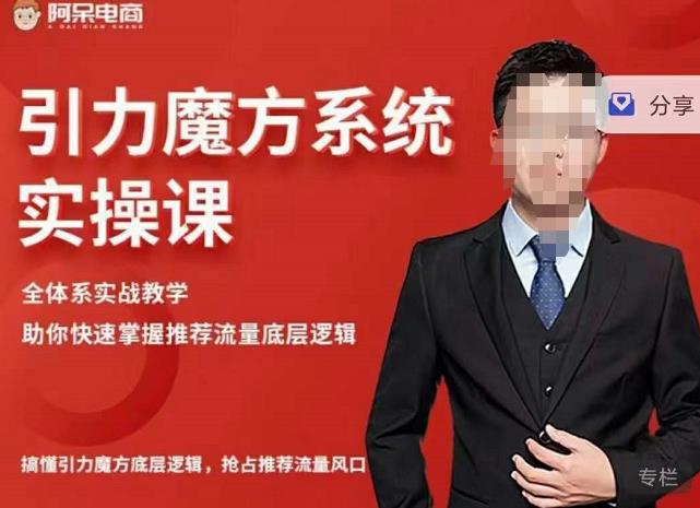 阿呆-引力魔方系统实操课，全体系实战教学，助你快速掌握推荐流量底层逻辑| 网创圈