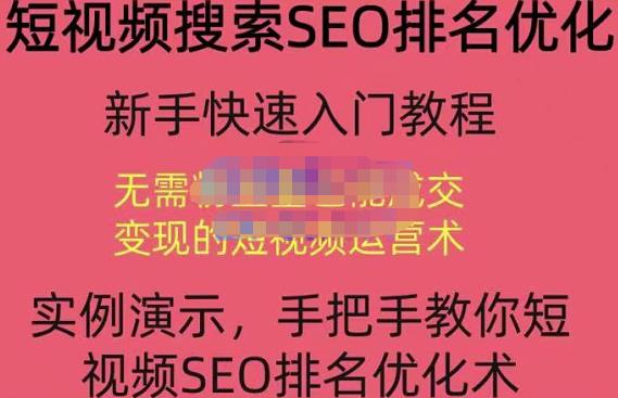 宋老师·短视频搜索SEO优化，教你10分钟创作一个短视频，三天排名上第一| 网创圈