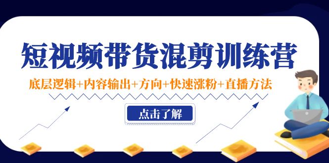 短视频带货混剪训练营：底层逻辑+内容输出+方向+快速涨粉+直播方法| 网创圈
