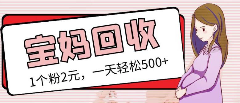 最新小红书母婴号宝妈粉回收项目，1个粉2元，一天轻松500+案例分享【粉丝包回收】| 网创圈
