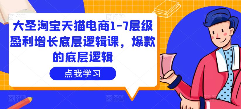 大圣淘宝天猫电商1-7层级盈利增长底层逻辑课，爆款的底层逻辑| 网创圈