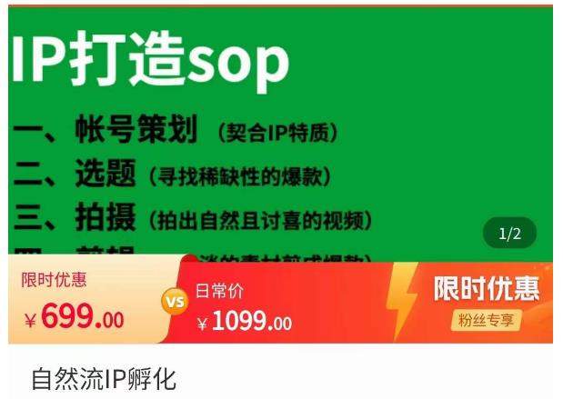 瑶瑶·自然流IP孵化，系统掌握IP孵化全流程，也能学到选题，剪辑，账号运营经验| 网创圈