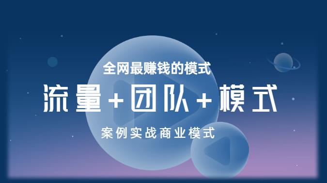 王冲老师《流量+团队+模式》商业模式实战课，全网最赚钱的模式| 网创圈
