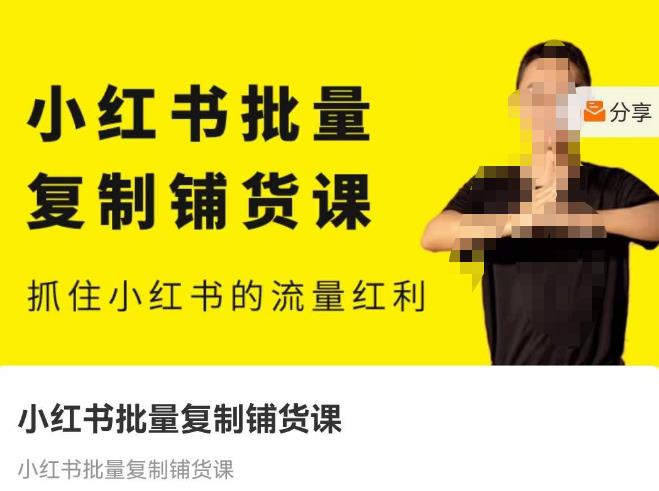 张宾·小红书批量复制铺货课，抓住小红书的流量红利 （更新2023年2月）| 网创圈