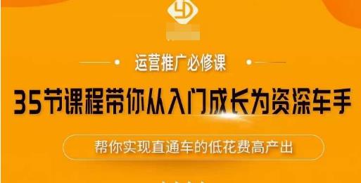 35节课程带你从入门成长为资深车手，让系统学习直通车成为可能，帮你实现直通车的低花费高产出| 网创圈