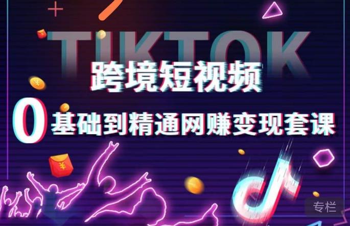 跨境短视频TIKTOK 0基础到精通网赚变现套课，跨境短视频独立站带货变现技巧| 网创圈