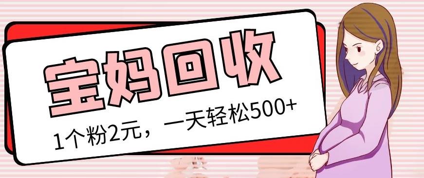 最新宝妈粉回收变现计划及胎教音乐高端变现玩法全套教程！（非老玩法）| 网创圈