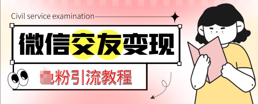 微信交友变现项目，吸引全网LSP男粉精准变现，小白也能轻松上手，日入500+| 网创圈