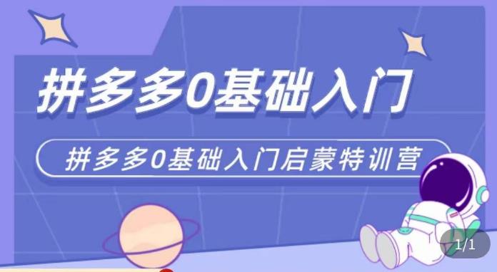 六一电商·拼多多运营0-1实操特训营，拼多多从基础到进阶的可实操玩法| 网创圈
