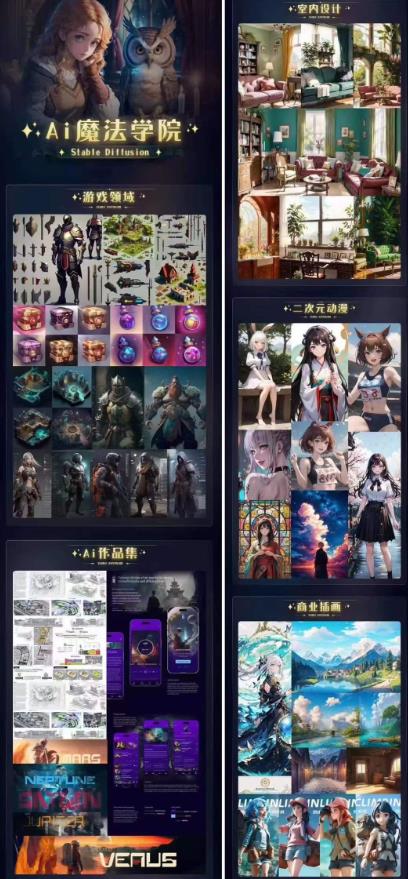 图片[2]| Ai魔法绘画 Stable Diffusion专业课高效辅助Ui/运营作品集0到精通系统课| 网创圈