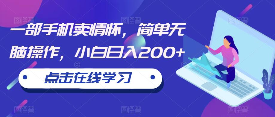 一部手机卖情怀，简单无脑操作，小白日入200+【揭秘】| 网创圈