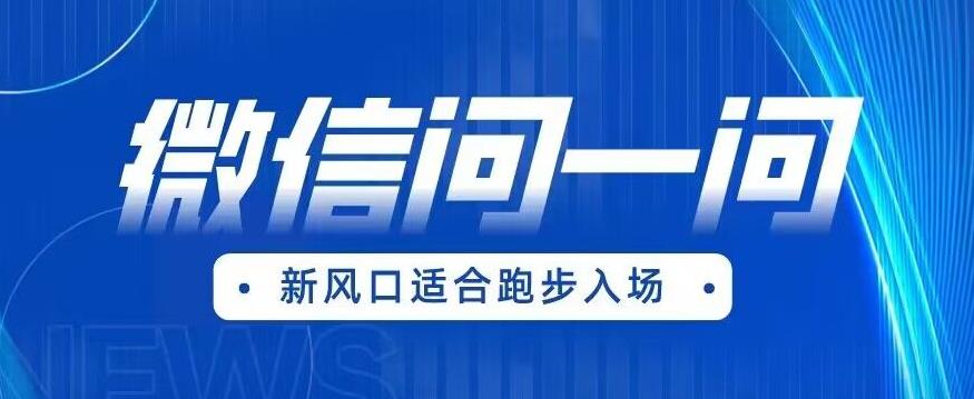 全网首发微信问一问新风口变现项目（价值1999元）【揭秘】| 网创圈