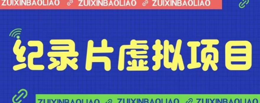 价值1280的蓝海纪录片虚拟项目，保姆级教学，轻松日入600+【揭秘】| 网创圈