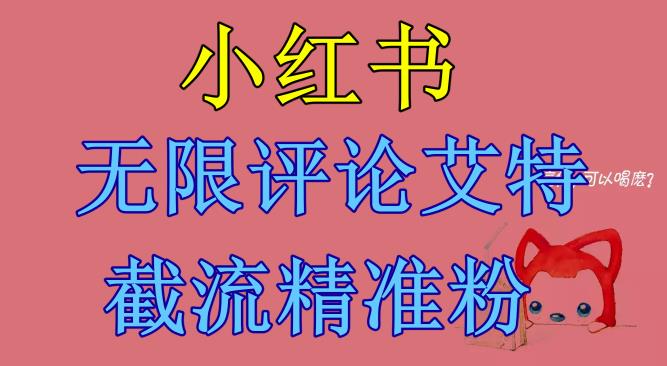 小红书无限评论艾特截流精准粉（软件+教程）| 网创圈