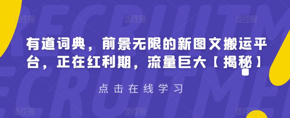 有道词典，前景无限的新图文搬运平台，正在红利期，流量巨大【揭秘】| 网创圈