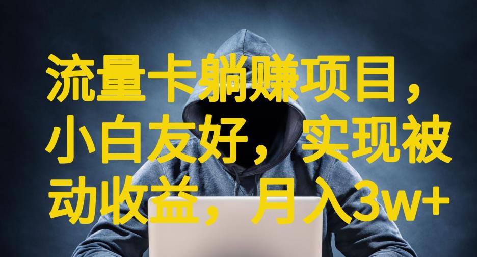 流量卡躺赚项目，小白友好，开设后台，实现被动收益，只要出卡，就能一直赚钱，利润高昂【揭秘】| 网创圈
