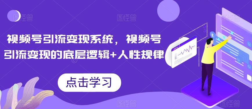 视频号引流变现系统，视频号引流变现的底层逻辑+人性规律| 网创圈