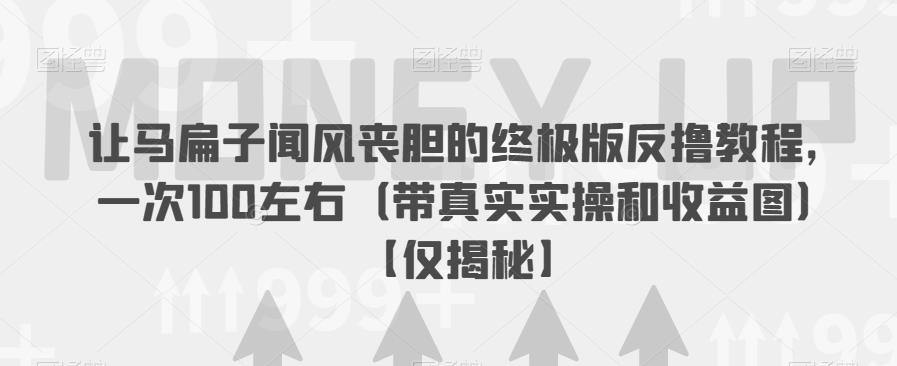 让马扁子闻风丧胆的终极版反撸教程，一次100左右（带真实实操和收益图）【仅揭秘】| 网创圈
