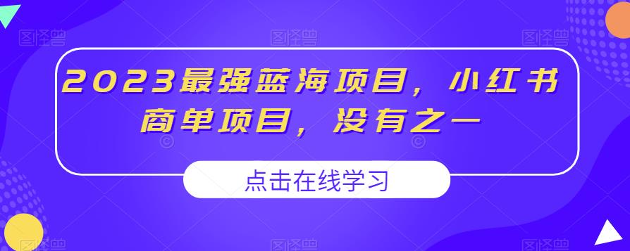2023最强蓝海项目，小红书商单项目，没有之一【揭秘】| 网创圈