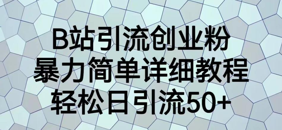 B站引流创业粉，暴力简单详细教程，轻松日引流50+【揭秘】| 网创圈