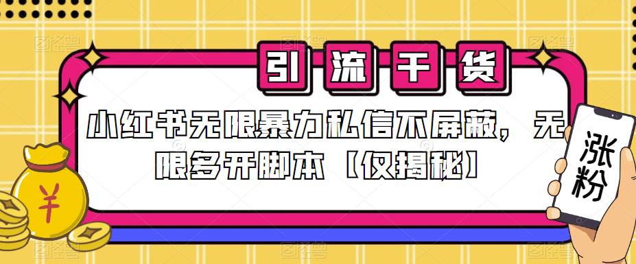 小红书无限暴力私信不屏蔽，无限多开脚本【仅揭秘】| 网创圈