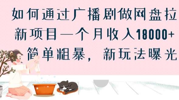 如何通过广播剧做网盘拉新项目一个月收入18000+，简单粗暴，新玩法曝光【揭秘】| 网创圈